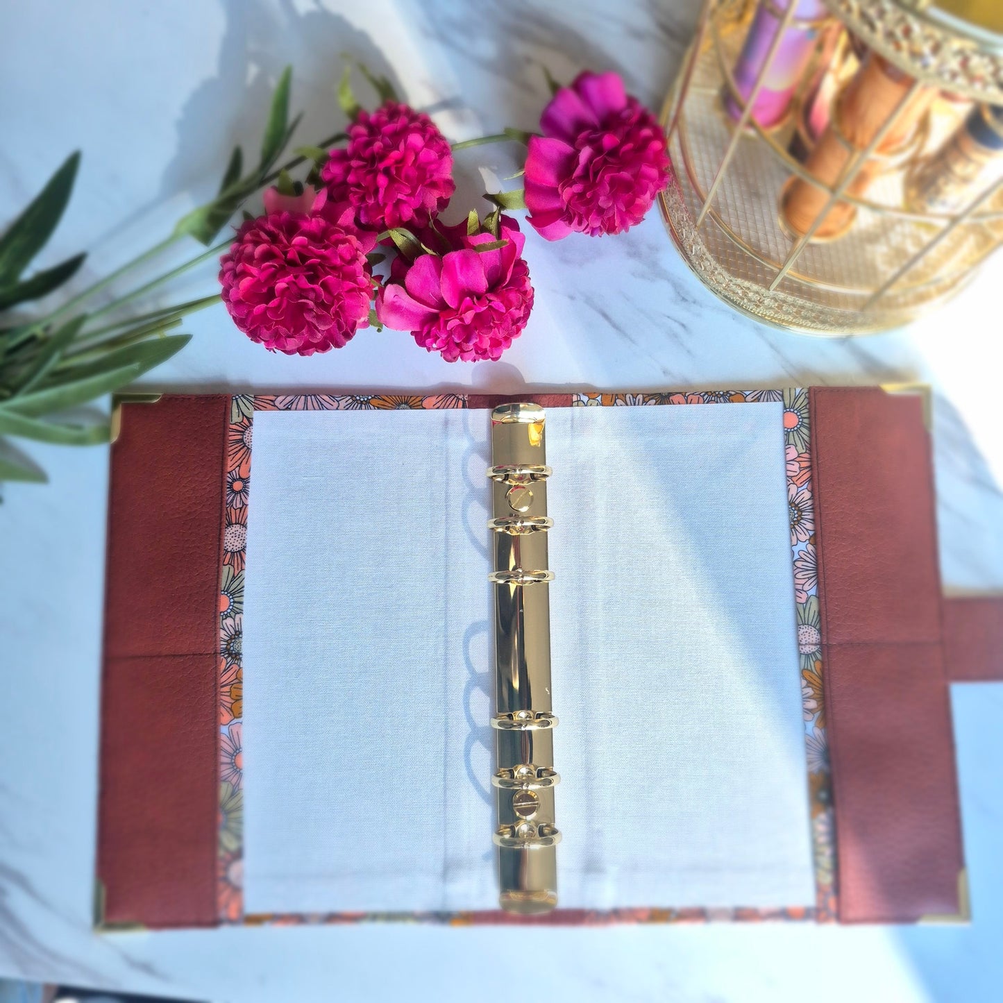 PLANNER/CLASSEUR FLEUR D'AMBRE TISSEONOTE