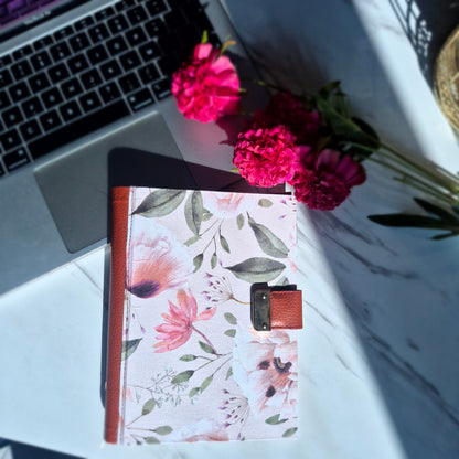 PLANNER/CLASSEUR ROSÉE FLORALE TISSEONOTE