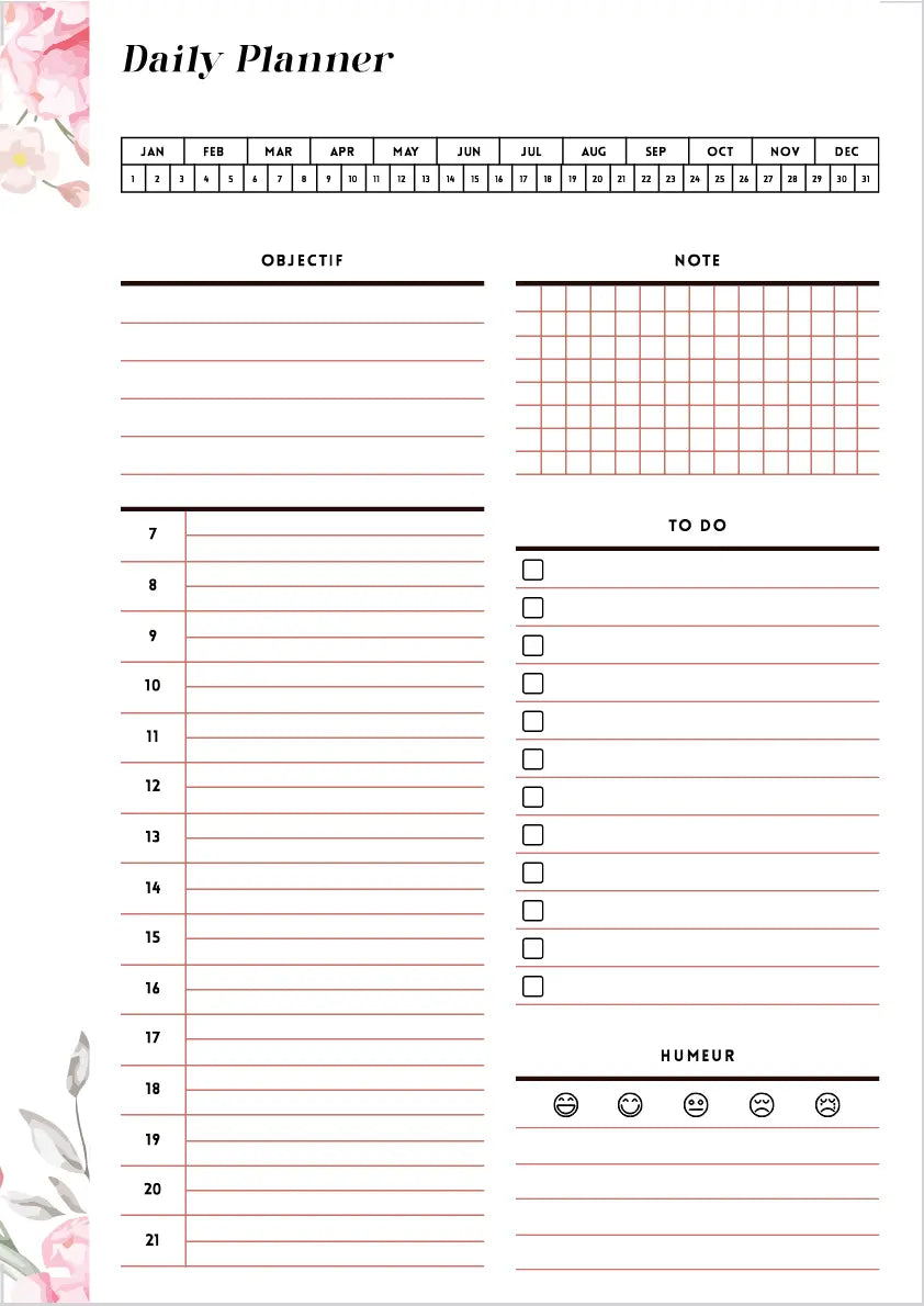 Fiche agenda horaire (PDF)